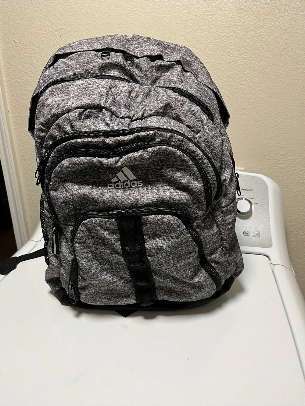 adidas Heather Gray and Black Men's Backpack